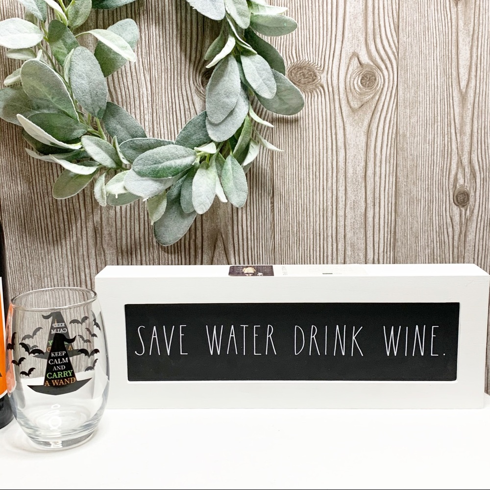 NWT🍷Rae Dunn SAVE WATER DRINK WINE Sign - Picture 4 of 10